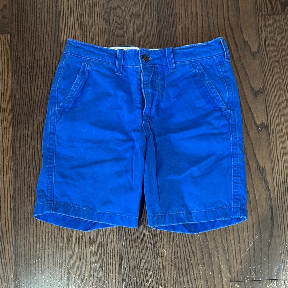 Abercrombie & Fitch Royal Blue Flat-Front Men's Shorts Sz 31